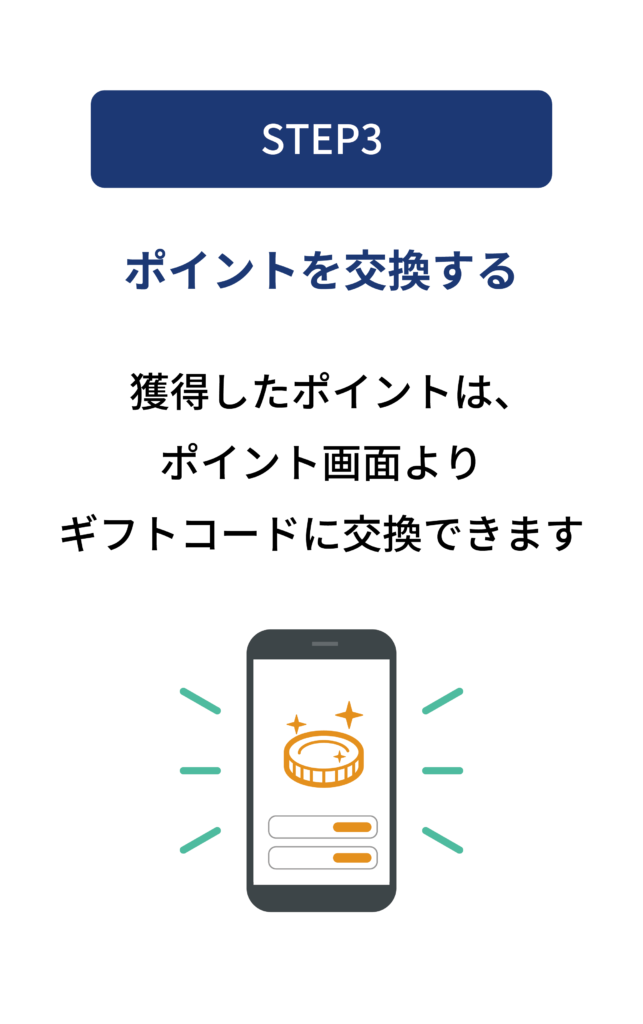 ポイントを獲得する手順3